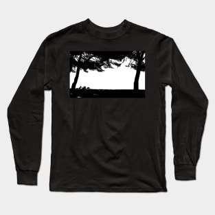 beach woodland Silhouette art Long Sleeve T-Shirt